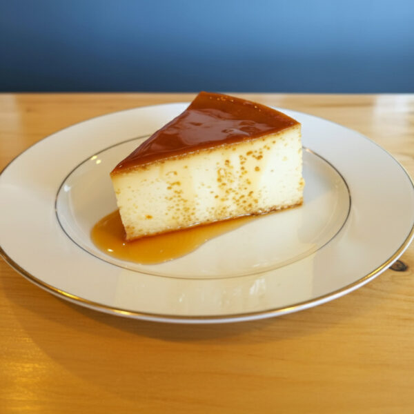 Slice of caramel quesillo fla