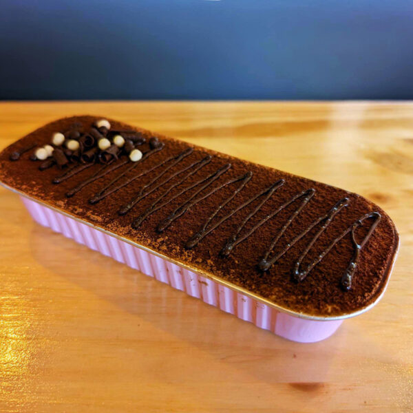 Tiramisu dessert with cocoa powder on top